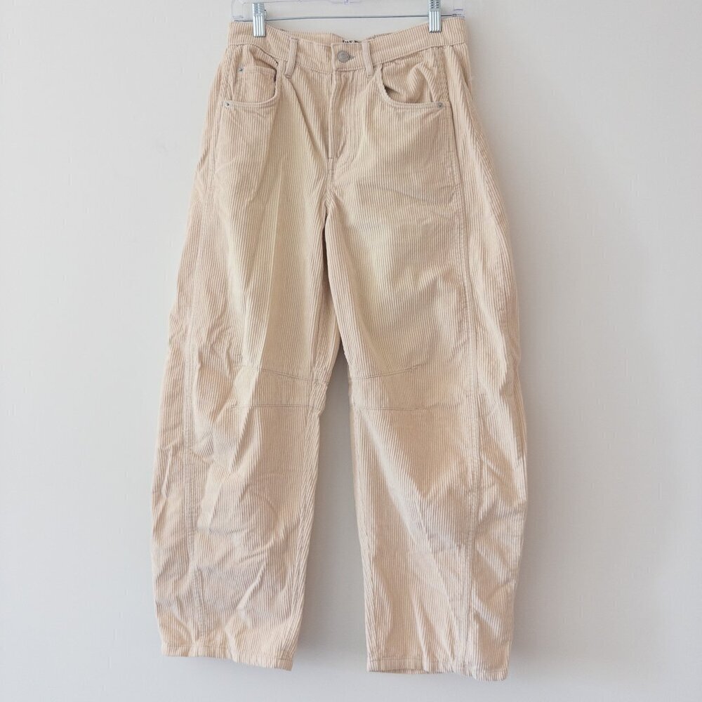 NEW Free People Good Luck Barrel Cords Button Fly Corduroy Pants - Picture 12 of 12